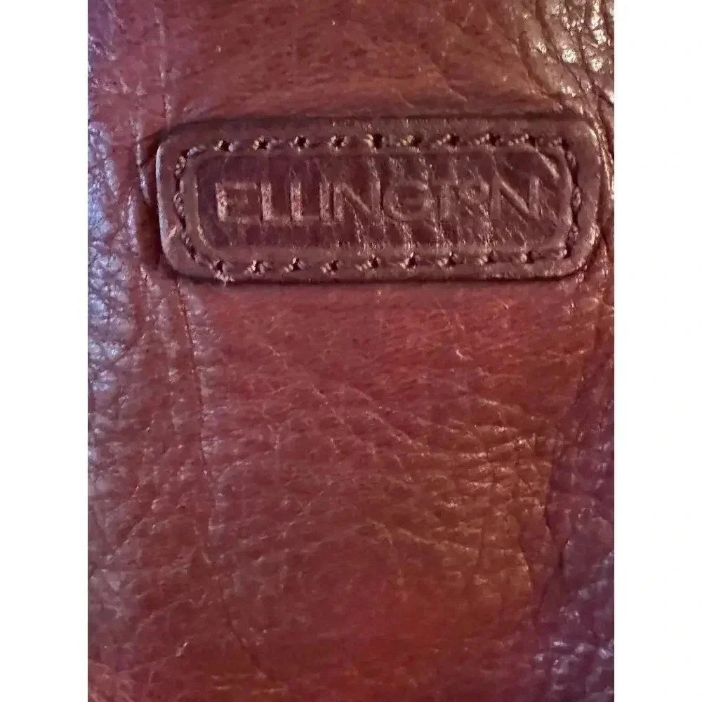 Ellington Hobo Bag Large Burgundy Pebbled‎ Leather Woven Detail Boho Chic